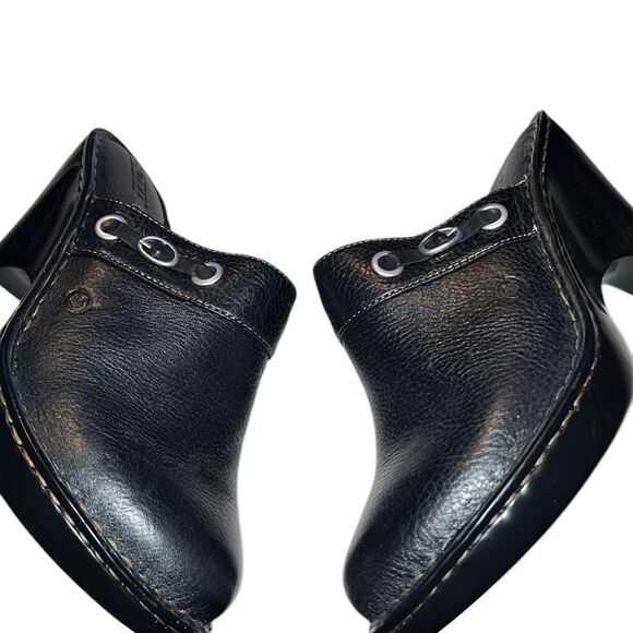 Born Black Leather Mules Size 8 - Picture 4 of 8